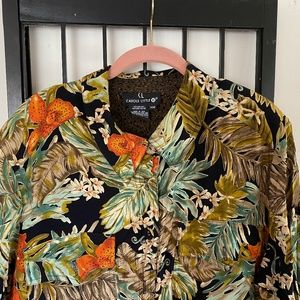 Womans 100% Rayon Floral Button Down Shirt by Carole Little